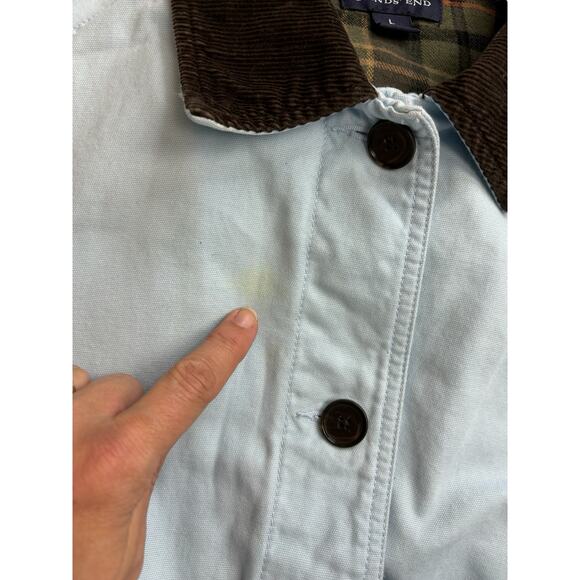Land’s End Light Blue Canvas Barn Coat - Picture 6 of 9